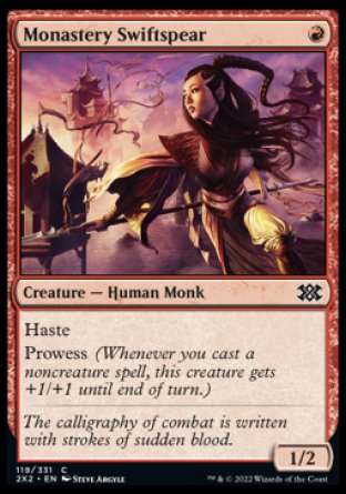 (119) Magic The Gathering Double Masters 2022 Single: Monastery Swiftspear Holo Common