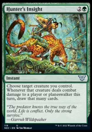 (119) Magic The Gathering Commander: Kamigawa: Neon Dynasty Single: Hunter's Insight  Uncommon