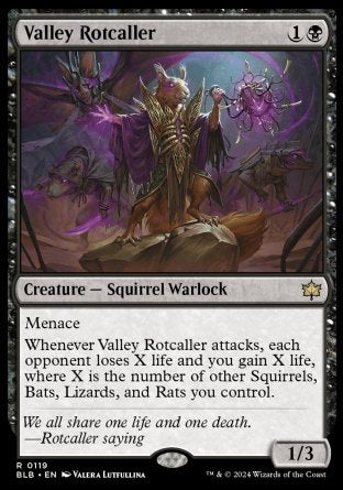 (119) Magic The Gathering Bloomburrow Single: Valley Rotcaller  Rare