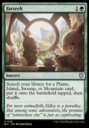 (119) Magic The Gathering Commander: Bloomburrow Single: Farseek  Uncommon