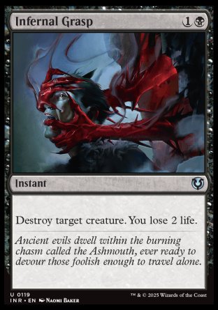 (119) Magic The Gathering Innistrad Remastered Single: Infernal Grasp  Uncommon