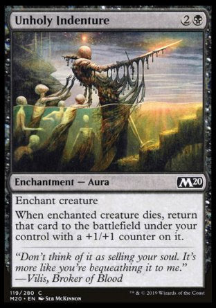 (119/280) Magic The Gathering Core 2020 Single: Unholy Indenture  Common