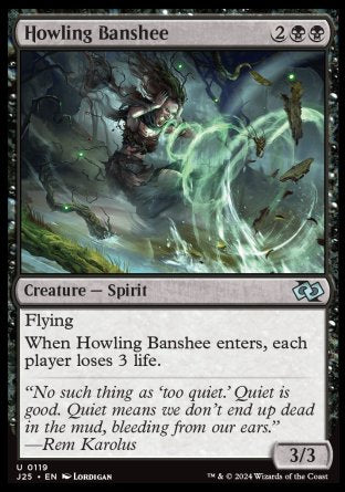 (119) Magic The Gathering Foundations Jumpstart Single: Howling Banshee  Uncommon