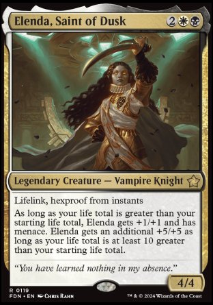 (119) Magic The Gathering Magic: The Gathering Foundations Single: Elenda, Saint of Dusk  Rare