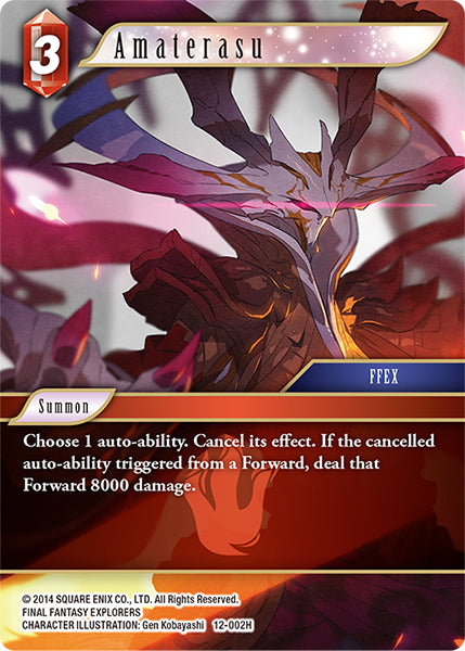(002) Final Fantasy TCG Opus XII: Crystal Awakening Single: Amaterasu (12-002) (V.1)  Hero