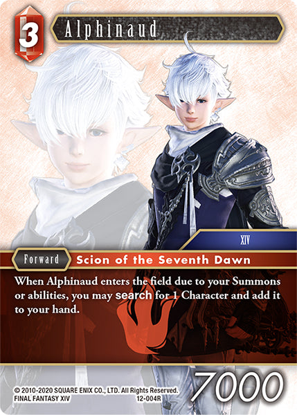 (004) Final Fantasy TCG Opus XII: Crystal Awakening Single: Alphinaud (12-004)  Rare