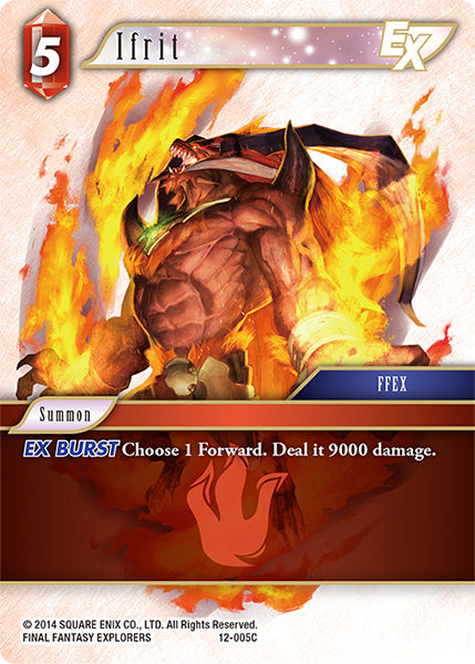 (005) Final Fantasy TCG Opus XII: Crystal Awakening Single: Ifrit (12-005) Holo Common