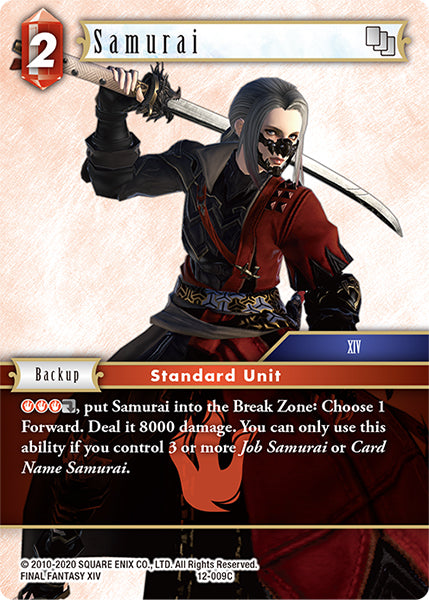(009) Final Fantasy TCG Opus XII: Crystal Awakening Single: Samurai (12-009) Holo Common