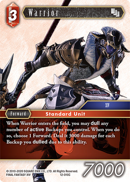 (010) Final Fantasy TCG Opus XII: Crystal Awakening Single: Warrior (12-010) Holo Common