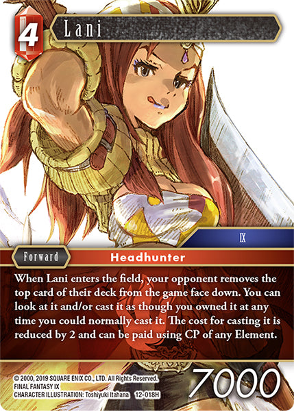 (018) Final Fantasy TCG Opus XII: Crystal Awakening Single: Lani (12-018) (V.1) Holo Hero
