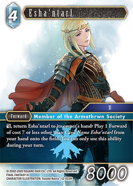 (022) Final Fantasy TCG Opus XII: Crystal Awakening Single: Esha'ntarl (12-022) (V.1) Holo Hero