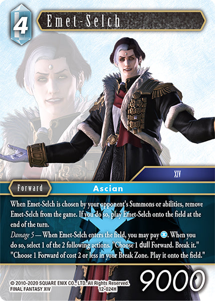 (024) Final Fantasy TCG Opus XII: Crystal Awakening Single: Emet-Selch (12-024) Holo Hero