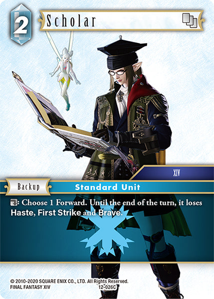 (026) Final Fantasy TCG Opus XII: Crystal Awakening Single: Scholar (12-026) Holo Common