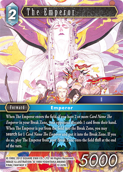 (029) Final Fantasy TCG Opus XII: Crystal Awakening Single: The Emperor (12-029) Holo Legend