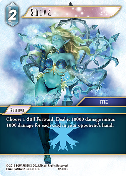 (030) Final Fantasy TCG Opus XII: Crystal Awakening Single: Shiva (12-030) Holo Common