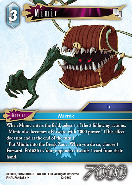 (036) Final Fantasy TCG Opus XII: Crystal Awakening Single: Mimic (12-036) Holo Common