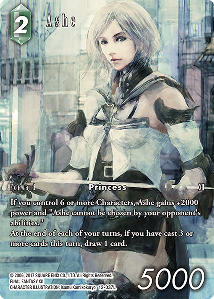 (037) Final Fantasy TCG Opus XII: Crystal Awakening Single: Ashe (12-037) (V.2)  Legend
