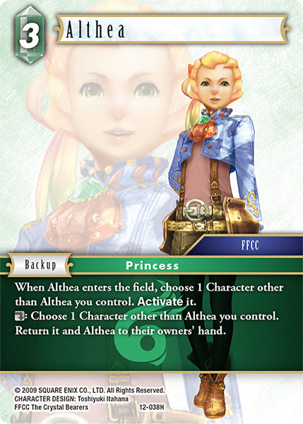 (038) Final Fantasy TCG Opus XII: Crystal Awakening Single: Althea (12-038) Holo Hero