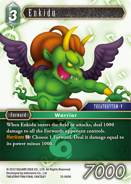 (040) Final Fantasy TCG Opus XII: Crystal Awakening Single: Enkidu (12-040) Holo Hero