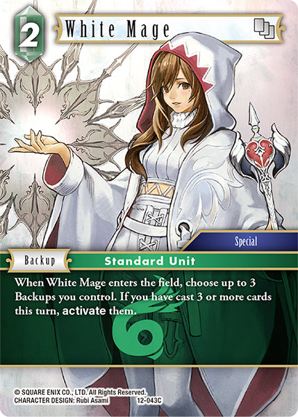 (043) Final Fantasy TCG Opus XII: Crystal Awakening Single: White Mage (12-043) (V.1)  Common