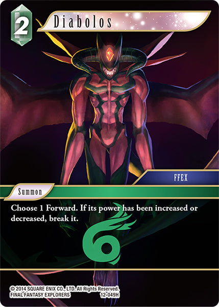 (049) Final Fantasy TCG Opus XII: Crystal Awakening Single: Diabolos (12-049)  Hero