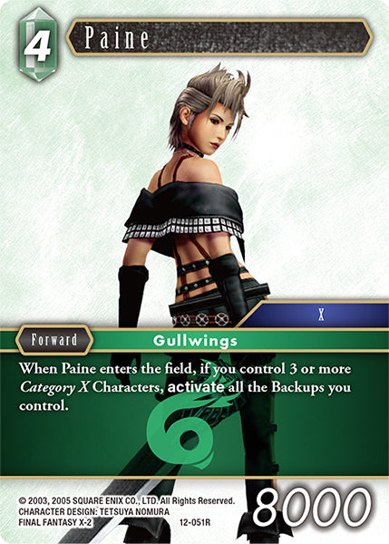 (051) Final Fantasy TCG Opus XII: Crystal Awakening Single: Paine (12-051)  Rare