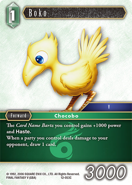 (053) Final Fantasy TCG Opus XII: Crystal Awakening Single: Boko (12-053) Holo Common
