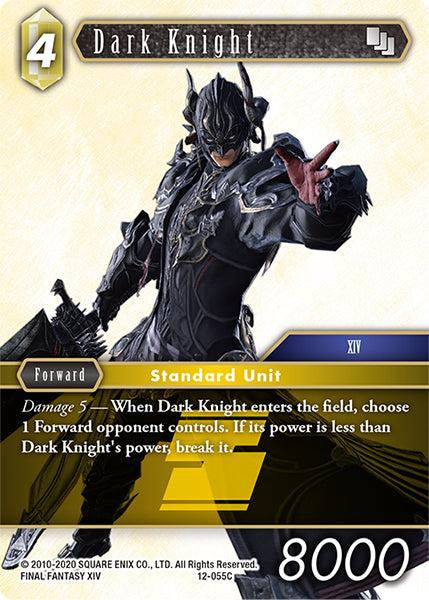 (055) Final Fantasy TCG Opus XII: Crystal Awakening Single: Dark Knight (12-055)  Common