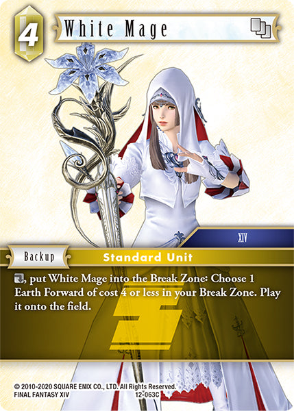 (063) Final Fantasy TCG Opus XII: Crystal Awakening Single: White Mage (12-063) Holo Common