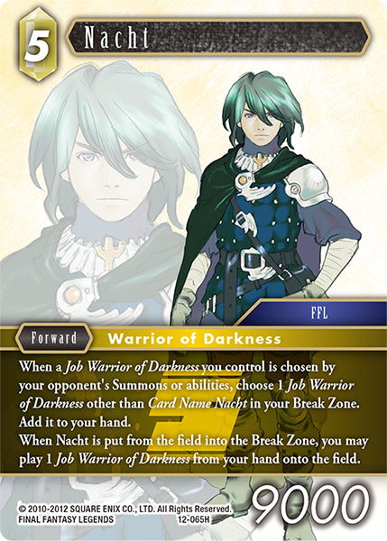 (065) Final Fantasy TCG Opus XII: Crystal Awakening Single: Nacht (12-065) Holo Hero