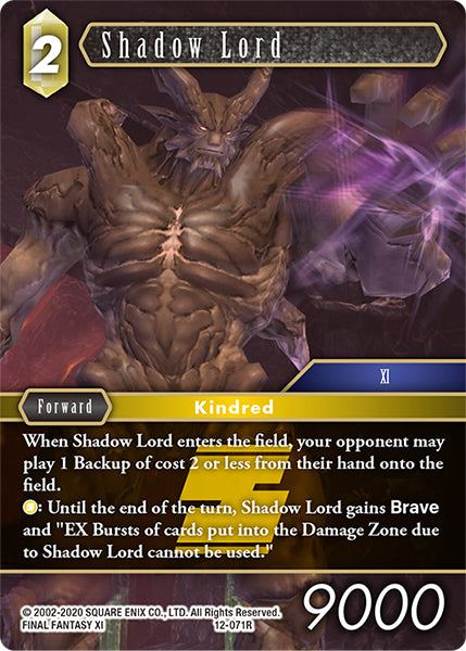 (071) Final Fantasy TCG Opus XII: Crystal Awakening Single: Shadow Lord (12-071) Holo Rare