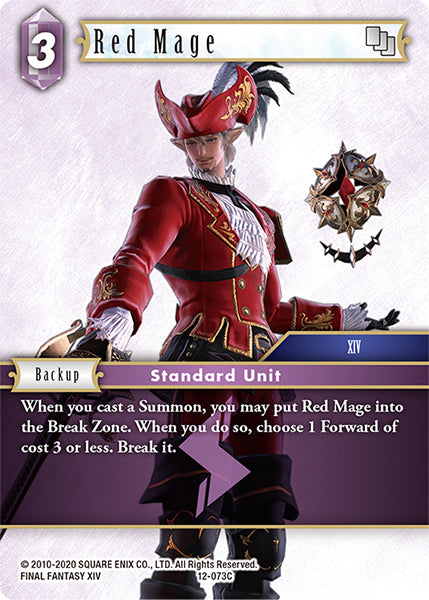 (073) Final Fantasy TCG Opus XII: Crystal Awakening Single: Red Mage (12-073) Holo Common