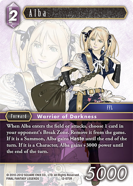 (075) Final Fantasy TCG Opus XII: Crystal Awakening Single: Alba (12-075)  Rare