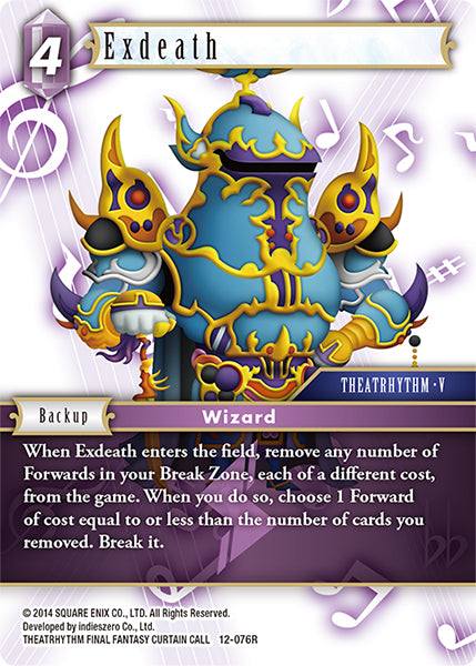 (076) Final Fantasy TCG Opus XII: Crystal Awakening Single: Exdeath (12-076)  Rare