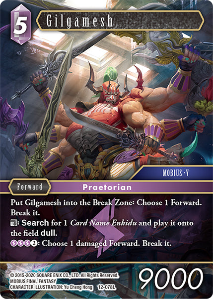(078) Final Fantasy TCG Opus XII: Crystal Awakening Single: Gilgamesh (12-078) Holo Legend