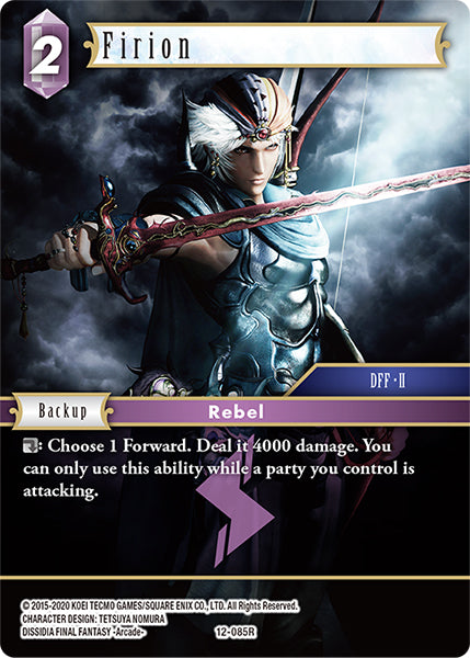(085) Final Fantasy TCG Opus XII: Crystal Awakening Single: Firion (12-085)  Rare