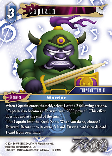 (094) Final Fantasy TCG Opus XII: Crystal Awakening Single: Captain (12-094) Holo Common