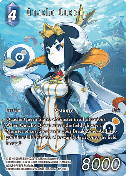 (096) Final Fantasy TCG Opus XII: Crystal Awakening Single: Quacho Queen (12-096) (V.2) Holo Hero