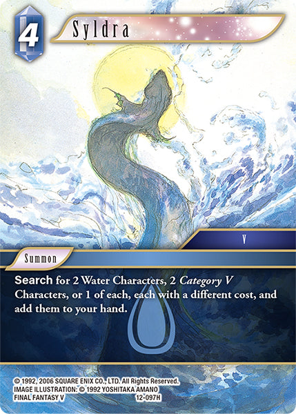 (097) Final Fantasy TCG Opus XII: Crystal Awakening Single: Syldra (12-097) Holo Hero