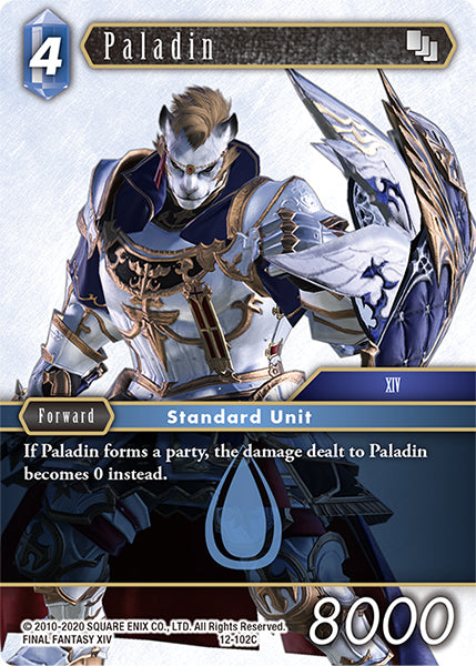 (102) Final Fantasy TCG Opus XII: Crystal Awakening Single: Paladin (12-102) Holo Common