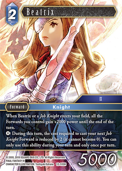 (103) Final Fantasy TCG Opus XII: Crystal Awakening Single: Beatrix (12-103) (V.1) Holo Hero