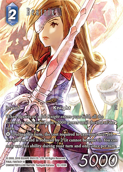 (103) Final Fantasy TCG Opus XII: Crystal Awakening Single: Beatrix (12-103) (V.2) Holo Hero