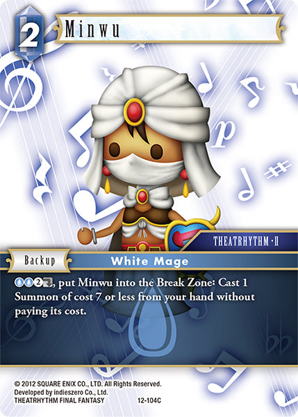 (104) Final Fantasy TCG Opus XII: Crystal Awakening Single: Minwu (12-104) Holo Common