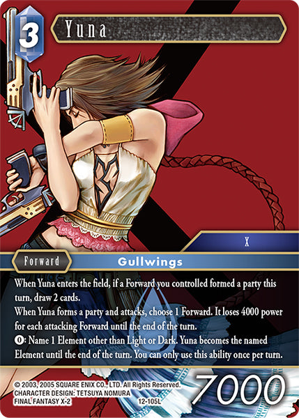 (105) Final Fantasy TCG Opus XII: Crystal Awakening Single: Yuna (12-105) Holo Legend
