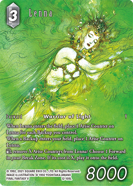 (109) Final Fantasy TCG Opus XII: Crystal Awakening Single: Lenna (12-109) (V.2) Holo Legend