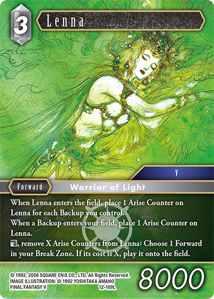 (109) Final Fantasy TCG Opus XII: Crystal Awakening Single: Lenna (12-109) (V.1) Holo Legend