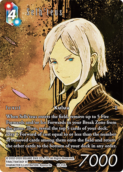 (112) Final Fantasy TCG Opus XII: Crystal Awakening Single: Selh'teus (12-112) (V.2) Holo Legend