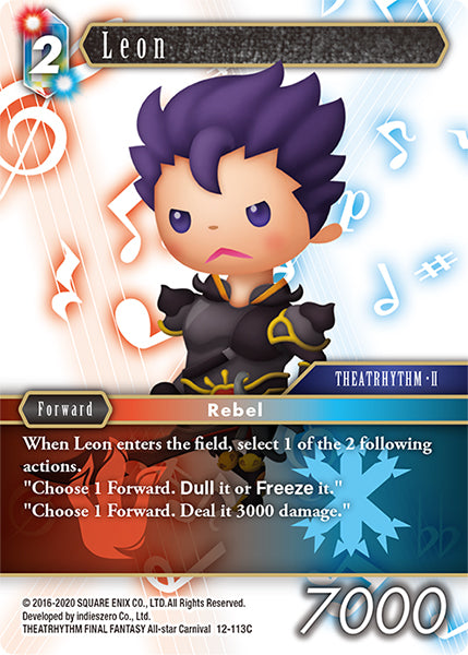 (113) Final Fantasy TCG Opus XII: Crystal Awakening Single: Leon (12-113) Holo Common