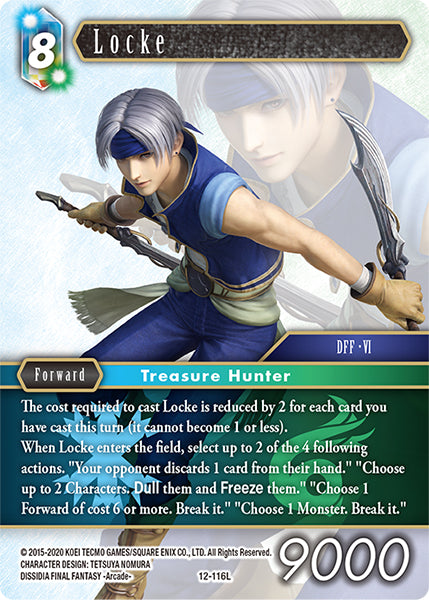 (116) Final Fantasy TCG Opus XII: Crystal Awakening Single: Locke (12-116) Holo Legend