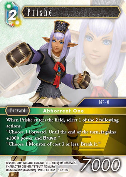 (118) Final Fantasy TCG Opus XII: Crystal Awakening Single: Prishe (12-118) Holo Common